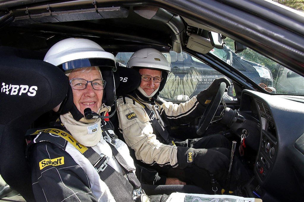 Niels og Inger Bjerre var flyvende på det fedtede underlag, men manglede senere lidt konkurrencebid, da motorbanen tørrede
(Foto: Allan Post)